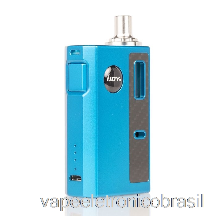 Vape Recarregável Ijoy Mercury 12w Aio Pod System Blue Carbon